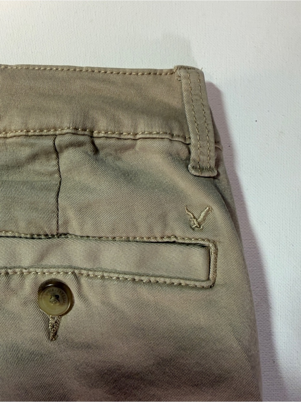 American Eagle Outfitters Slim Fit Chino Pants in Light Tan - Picture 5 of 10